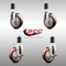 Service Caster 4 Inch 316SS Maroon Poly Swivel 1-5/8 Inch Expanding Stem Caster Brake SCC, 2PK SS316EX20S414-PPUB-MRN-2-TLB-2-158 - alternate 6